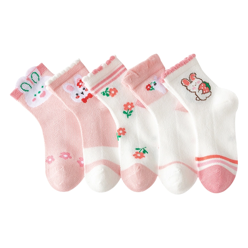 High Quality Knit Cotton Soft Sweet Cute Babysocks Kid Socks