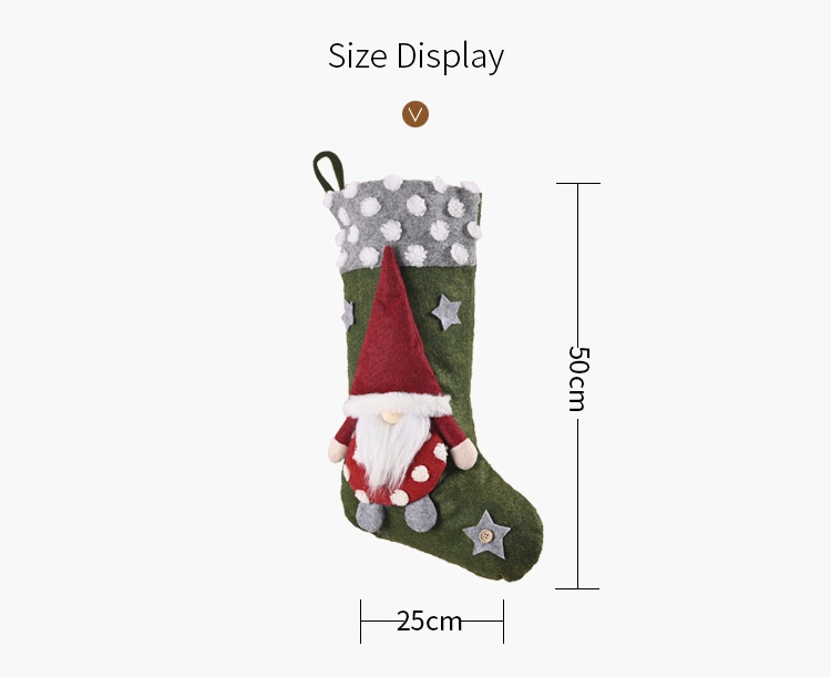 Promotional Cute Animal Custom Design Kids Christmas Decoration Gift Socks Candy Cartoon Design Multi Style Hanging Socks