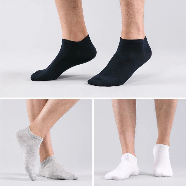 Wholesales Socks Men&Women Breathable Sports Socks Solid Ankle White Black Gray