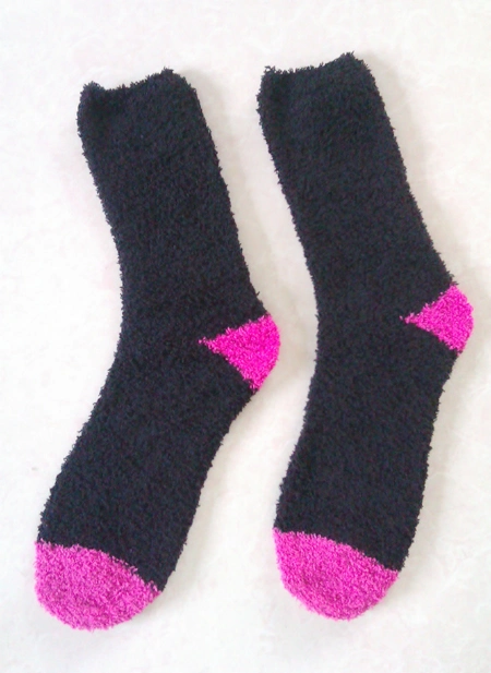 Women Premium Soft Warm Knee High Microfiber Fuzzy Home Socks