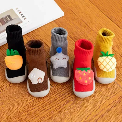 Cartoon Baby Kleinkind Socken Schuhe Infant Weiche Gummi Sohle Indoor Socken Atmungsaktive Baumwolle Anti-Slip Walking Socken