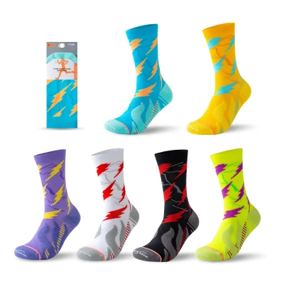 Großhandel benutzerdefinierte athletische Mode lässig bunte kniehohe Sportsocken