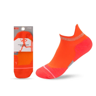 Orange Clow Cut Knöchel Herren Damen Socken Mesh Atmungsaktiv Wandern Kompression Athletic Custom Sport Laufsocken